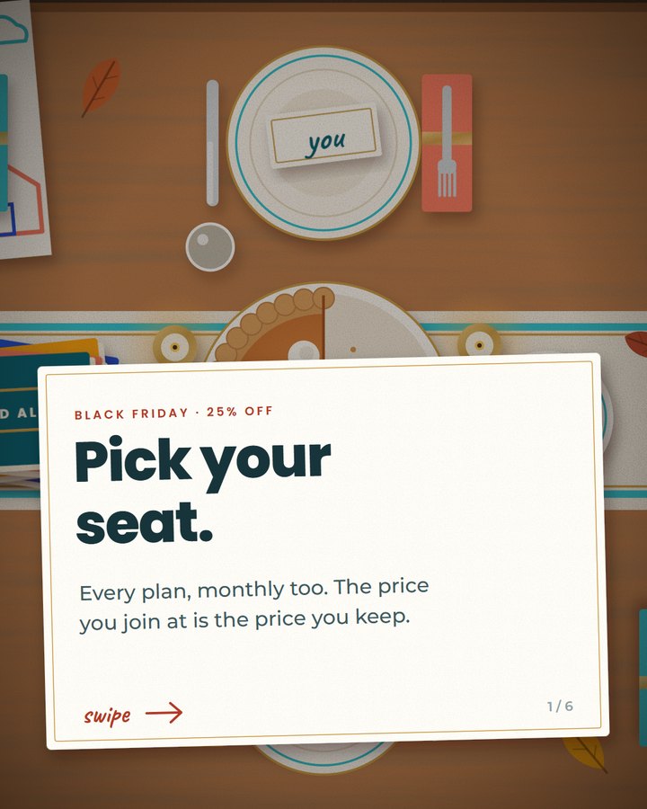 Slide 1: Carousel · Pick your seat (the four sale prices)