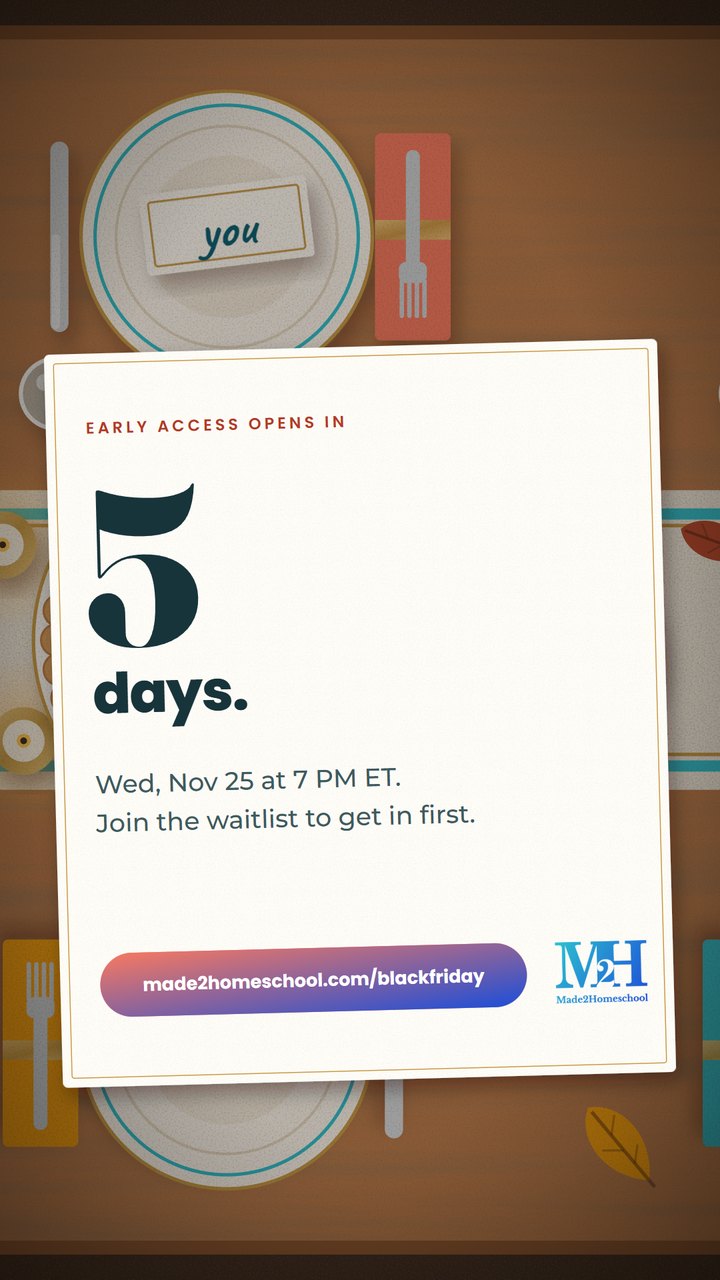 5 days: Countdown and last-call stories · Nov 20 to Nov 25 (no discount shown)